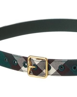 Burberry Check B Buckle Canvas Women’s Belt Size Small Burberry Check Canvas & Leather Belt – Bluefly main image 3