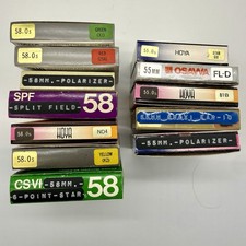 Vintage Lens Filter Lot 55mm 58mm Hoya Vivitar Star 6 Split Field Polarizer