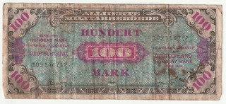 100 Mark 1944 Alliierten Militärbehörde. UDSSR Druck.