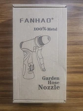 Fanhao Upgraded Garden Hose Nozzle Sprayer, 100%  Metal Hand FREE SHIP
