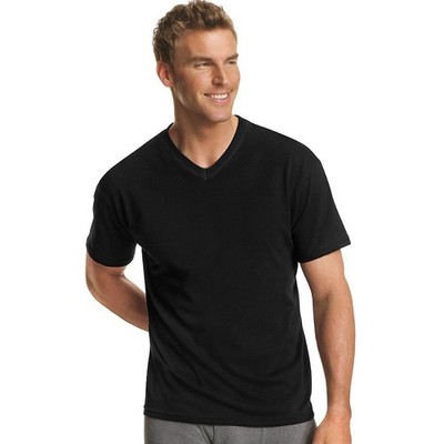 Hanes Men s Colored V-Neck T-Shirt Irregular 2XL  Assorted Colors 6-Pack