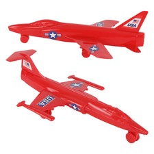 TimMee Processed Plastic F11 F-11 F-104 Red Fighter Jets Tim Mee Army Men Planes