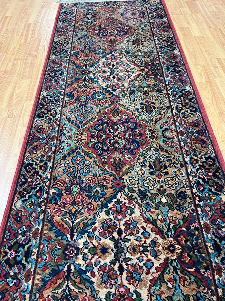 Alfombra Oriental Corredor de Piso Diseño Panel Karastan Kirman 2'7" x 8'8" - Pila Completa Foto 3 de 4