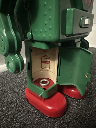 Smoking Spaceman Roboter grün Blechspielzeug batteriebetrieben NEU Factory Direct. (M) - Bild 6 von 18
