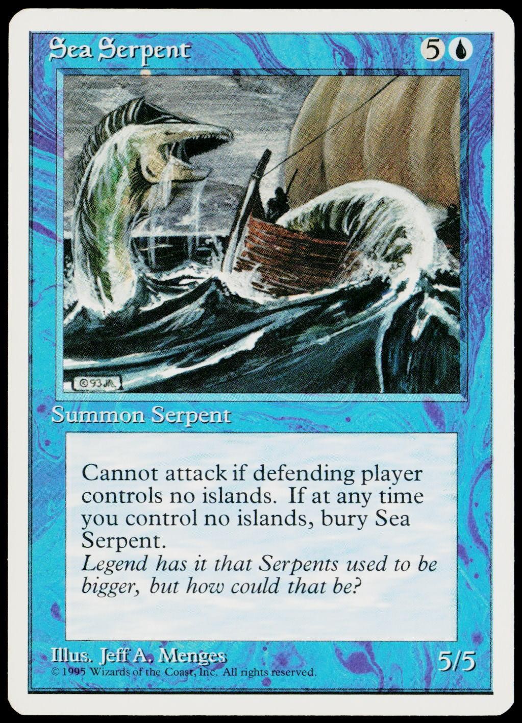 Sea Serpent Common Fourth Edition Magic: The Gathering Near Mint