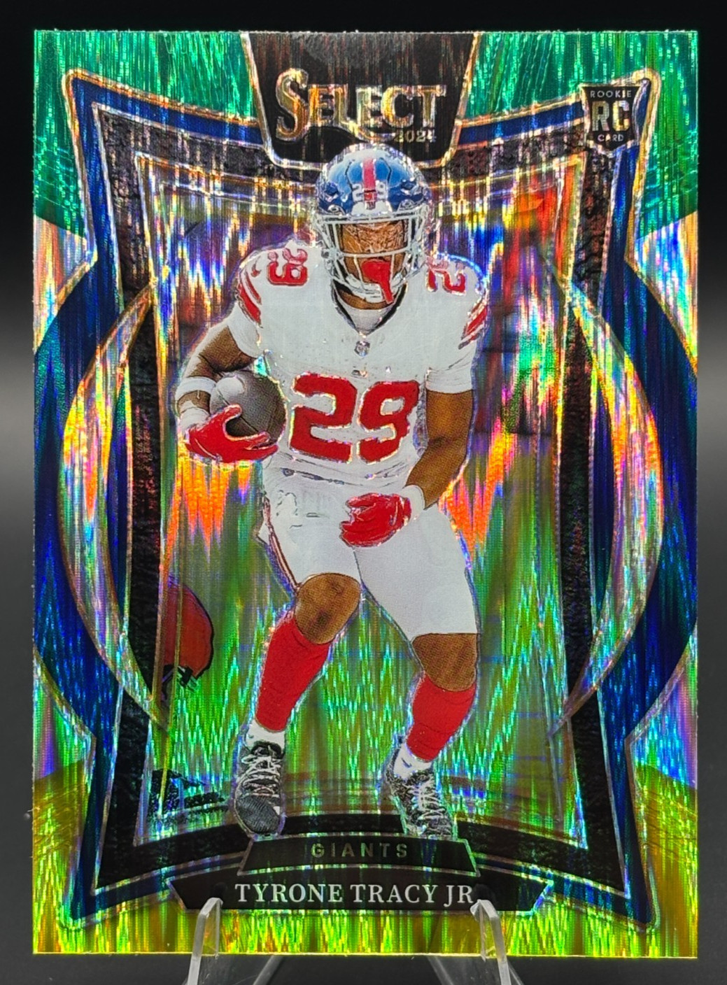 2024 Select TYRONE TRACY JR. Green & Yellow Shock Prizm Concourse #61 NY Giants