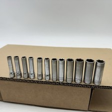 S-k Tools 12pc 14 Dr Sae 6 Pt. Deep Socket Set 14 - 12 Usa Mix Duplicate S-k Tools 12pc 14 Dr Sae 6 Pt. Deep Socket Set 14 - 12 Usa Mix Duplicate