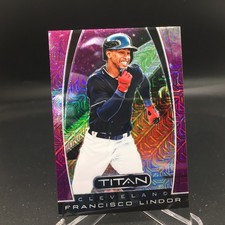 Francisco Lindor 2019 Chronicles Titan Purple Mojo 16 #/75 Cleveland Indians