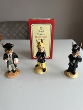 Royal Doulton Bunnykins “School Master” DB60 “Fireman” DB75 & "Policeman" DB64.