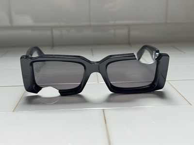 Off-White c/o The Sun Square Black Designer Sunglasses for Men