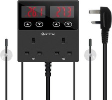 Dual Digital Reptile Thermostat Temperature Controller – Waterproof RRP £35