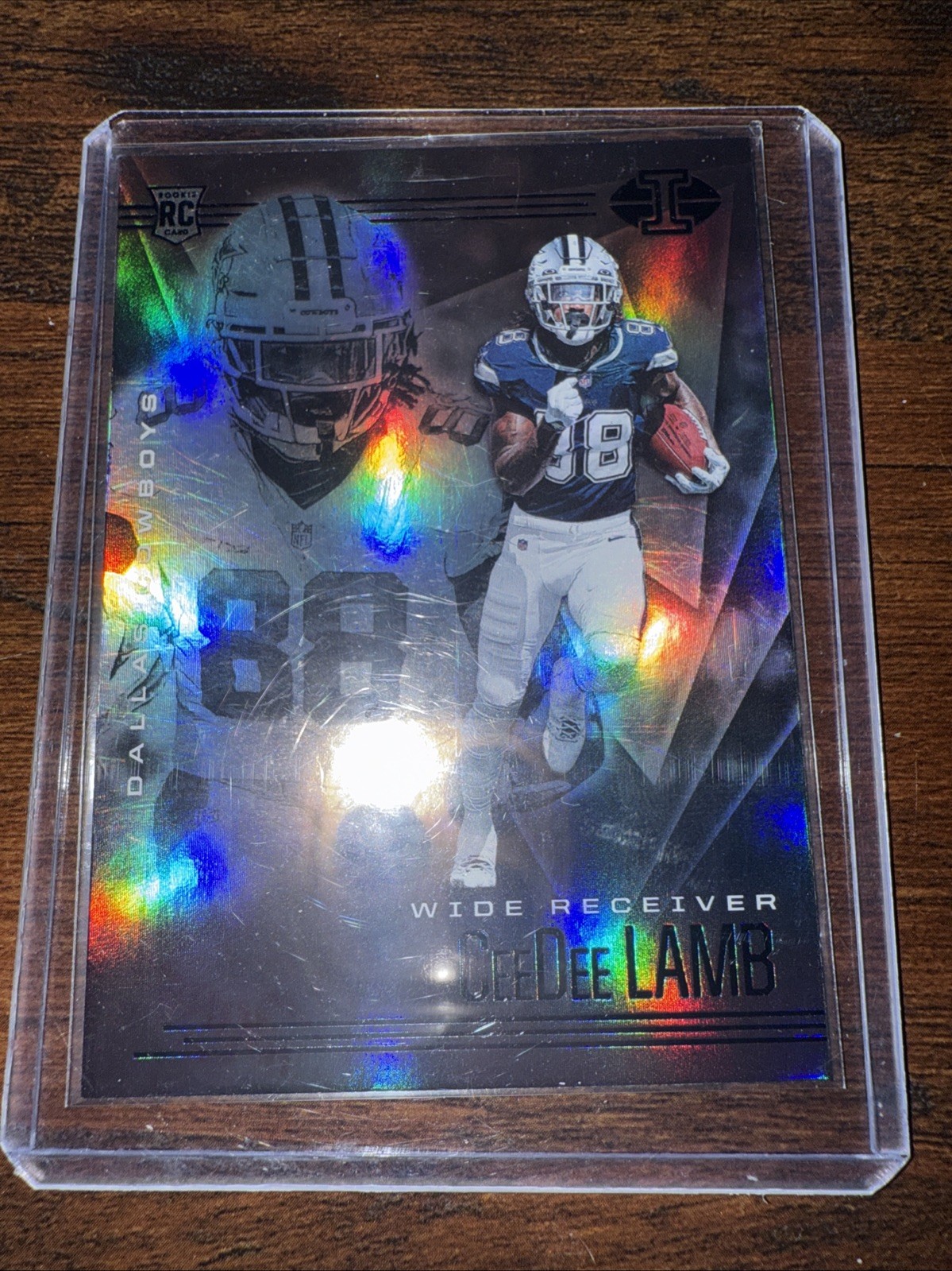 2020 Panini Illusions - CeeDee Lamb #18 Trophy Collection Emerald (RC)