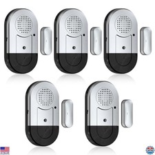 5 Pack Door Window Alarms 125dB Volume Control Wireless Home Security Sensors