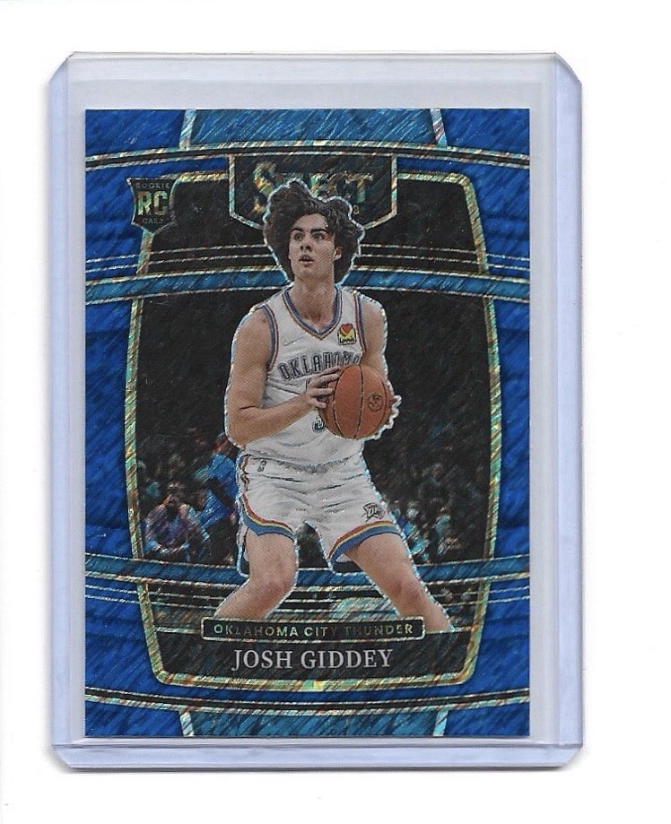 2021-22 Panini Select #58 Josh Giddey Blue Shimmer Prizm Rookie
