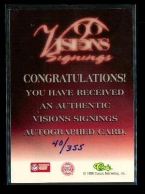 Vintage 1996 CLASSIC VISIONS AUTO Basketball Card CONSTANTIN POPA