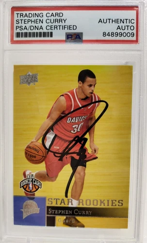 STEPHEN CURRY AUTO PSA/DNA ROOKIE 2009 10 Upper Deck Slabbed Star Rookies #234