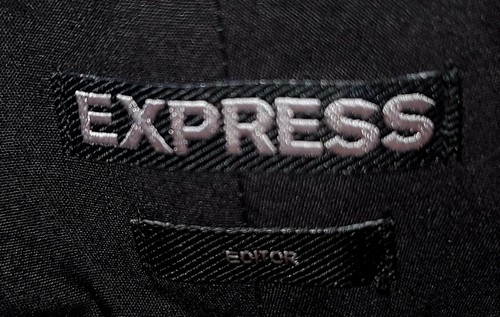 Express Women Editor Dress Work Pants Trousers Slacks Mid Rise Dark Gray Size 4R - Picture 4 of 4