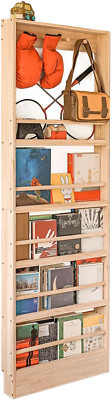 Space-Saving Wooden Kids Bookshelf with Hooks for Toys and Books