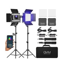 GVM RGB LED Panel Video Light, Photography Lighting with APP Control, 800D Vi...