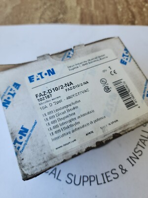 New in box EATON FAZ-C10/2-NA 2 POLE  CIRCUIT BREAKER 