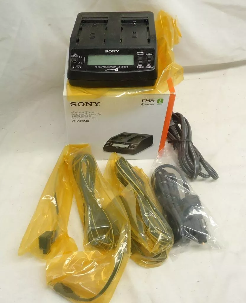 Sony AC-VQ1050 VQ1051D Dual Battery Charger for NP-F970 VK-415 VK-215