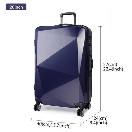 20Inch Hard Shell 4 Wheels ABS Suitcase Lightweight Travel Case Cabin Luggage - Picture 155 of 175