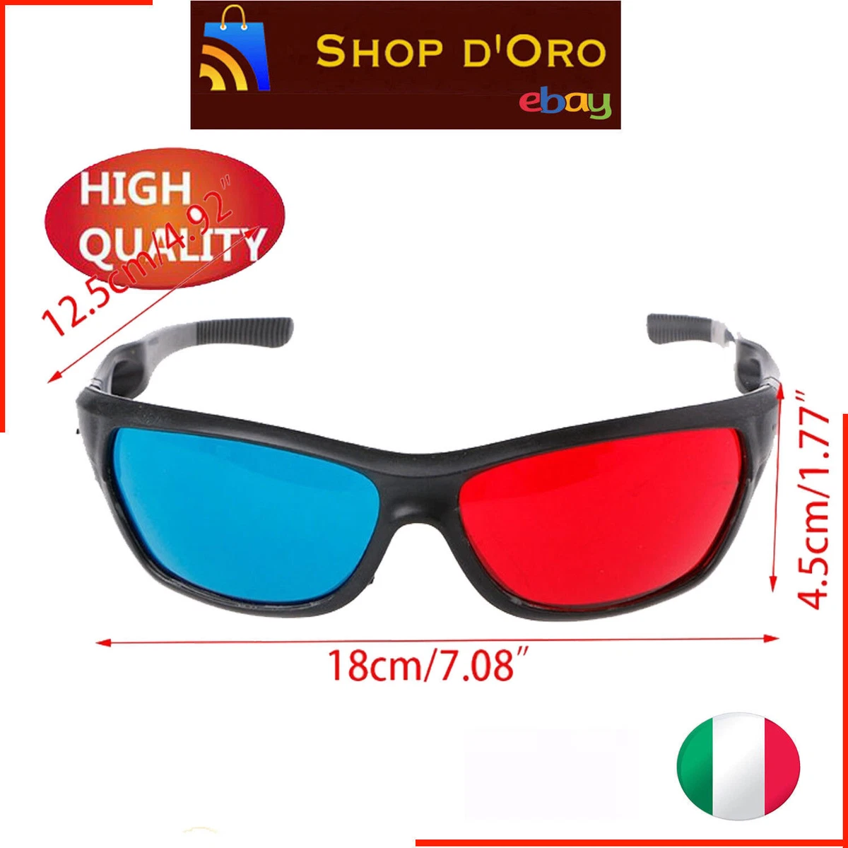 Occhiali store 3d anaglifici