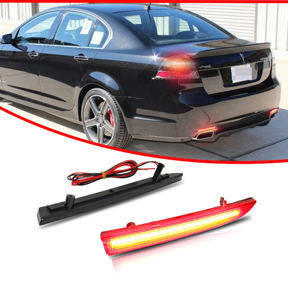 Красная линза задний бампер отражатель тормоза задние фонари для 2008-2009 Pontiac G8 GT GXP - Изображение 2 из 4