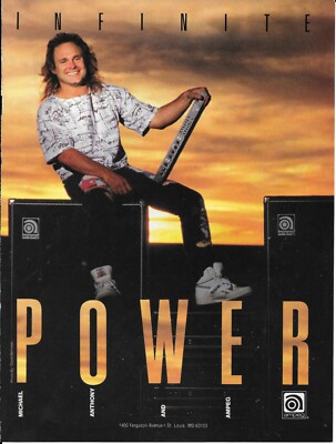 AMPEG AMPS - MICHAEL ANTHONY of VAN HALEN  - Print Advertisement