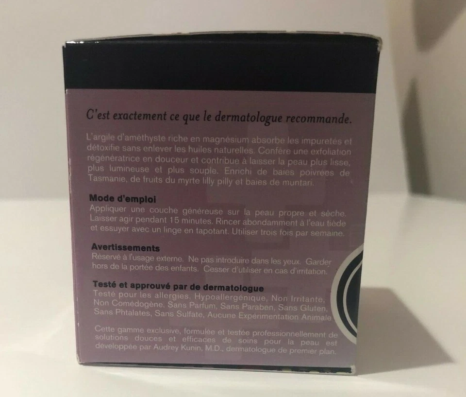 DERMAdoctor Kakadu C Amethyst Clay Detox Mask, 50 ml 1.7 Oz BRAND NEW in BOX - Image 4 of 4