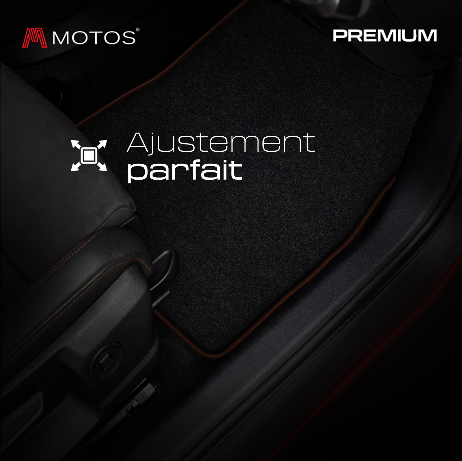 Tapis de sol marron pour Ford Mustang VI protégeant la moquette