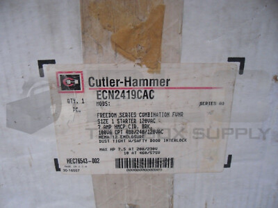 Neuer Cutler Hammer ECN2419CAC Kombinationsstarter Größe 1