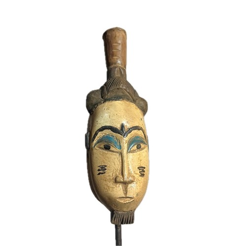 African Tribal Mask Hand Carved Baule Ceremonial Spirit Wall Decor Art-825 - Picture 14 of 24