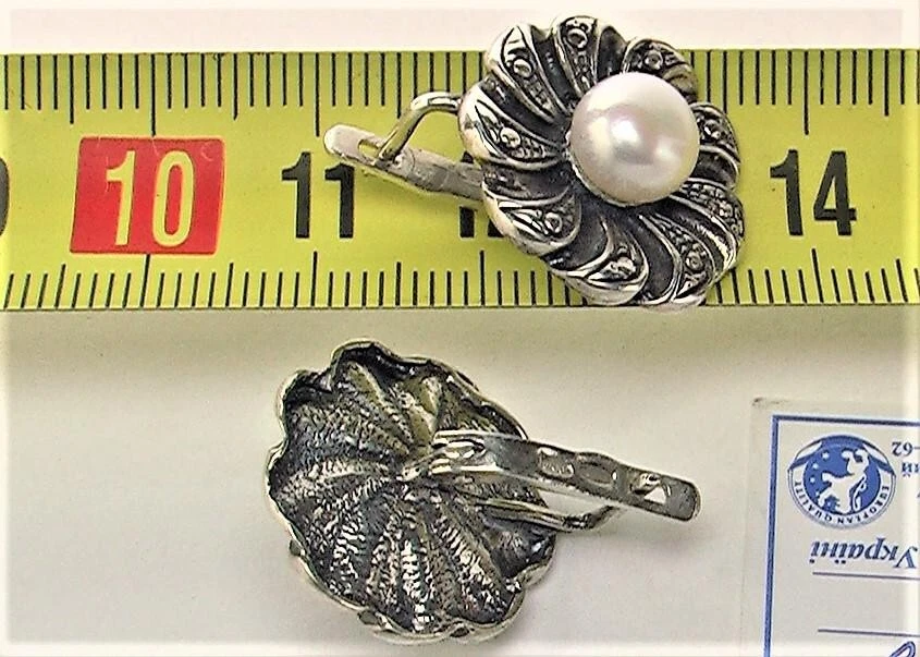 Pendientes Mujer Plata de Ley 925 Peso 9,82 g - Diseño Moderno Bonita Piedra Foto 4 de 4