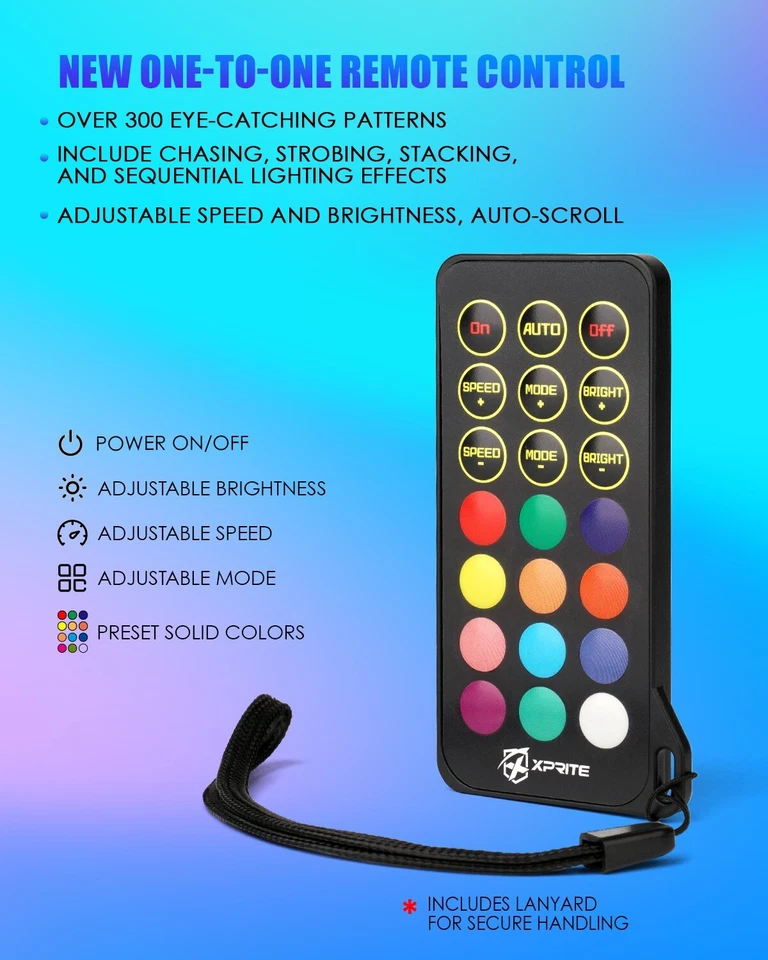 XPrite 4 英尺螺旋 LED 灯鞭遥控跳舞适用于 UTV Polaris RZR Can-Am 4x4 — 第 4/4 张图片