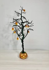 Pumpkin Halloween Black Tree With Candy Corn Accents  Posable Halloween Decor
