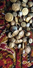 Lot of mixed Military WWI, WWII brass/metal Vintage Buttons