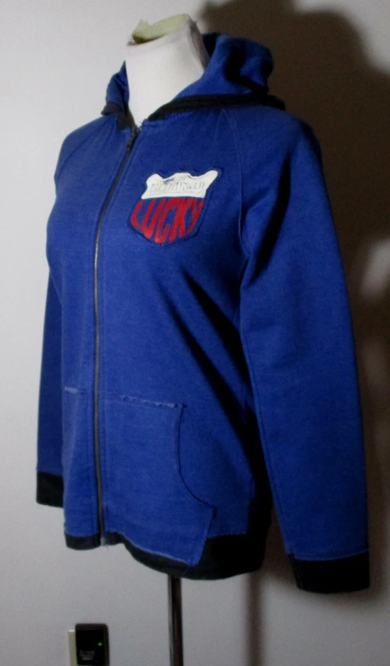 Sudadera con Capucha LUCKY BRAND Azul Cremallera Completa Talla M Foto 4 de 4