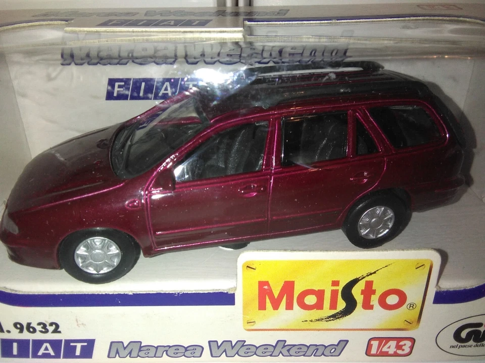 Maisto/Gig Nikko - Modellino 1/43 Fiat Marea Weekend rosso ciliegio Vintage - Immagine 2 di 4