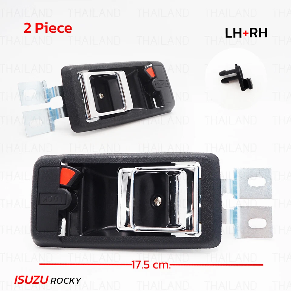 一对套装杠杆内门把手内适合五十铃落基卡车 1984 - 1995 — 第 3/4 张图片