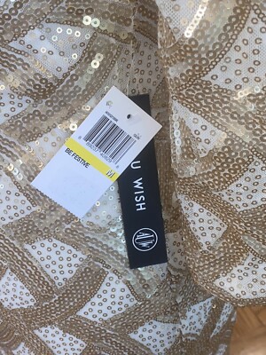 as u wish gold sequin dress Sequin Peek-a-Boo-Dress 16 / Blush main image 0