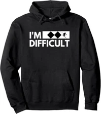 I'm Difficult Snow Ski Trip Funny Downhill Skier Gift Unisex Hooded Sweatshirt