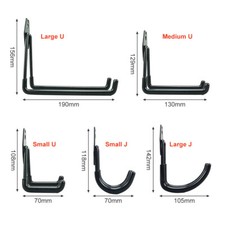 1Pc Black Heavy Duty Hook Garage Storage Wall Mounted Utility Hanging Bracket