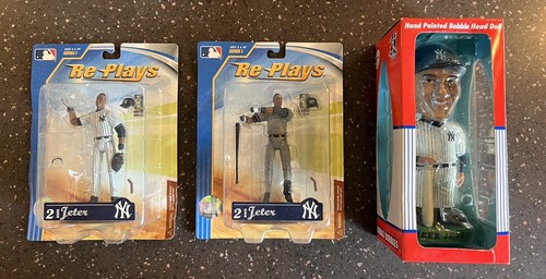 🔥DEREK JETER MLB REPLAYS ACTION & WACKELKOPF FIGUR KONVOLUT NEW YORK YANKEES🔥 - Bild 1 von 19