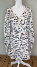 All in favor NWT Cheetah Print  wrap dress Size M beige Black
