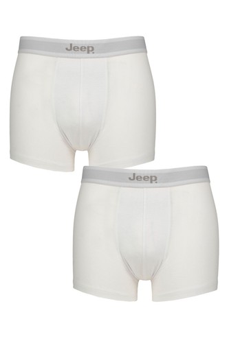 Jeep Mens Hipster Trunks Cotton Rich Plain Fitted Assorted Colours- 2 Pack Boxed - Picture 10 of 13