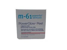 M-61 PowerGlow Peel 1-Minute 1 Step Exfoliating Facial Peel - 10 Treatments