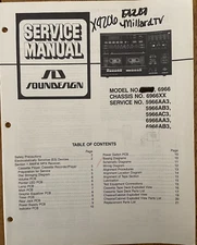 SOUNDESIGN NO 6966 XX 5966 AA3 AB3 AM/FM STEREO CASSETTE RECORD SERVICE MANUAL
