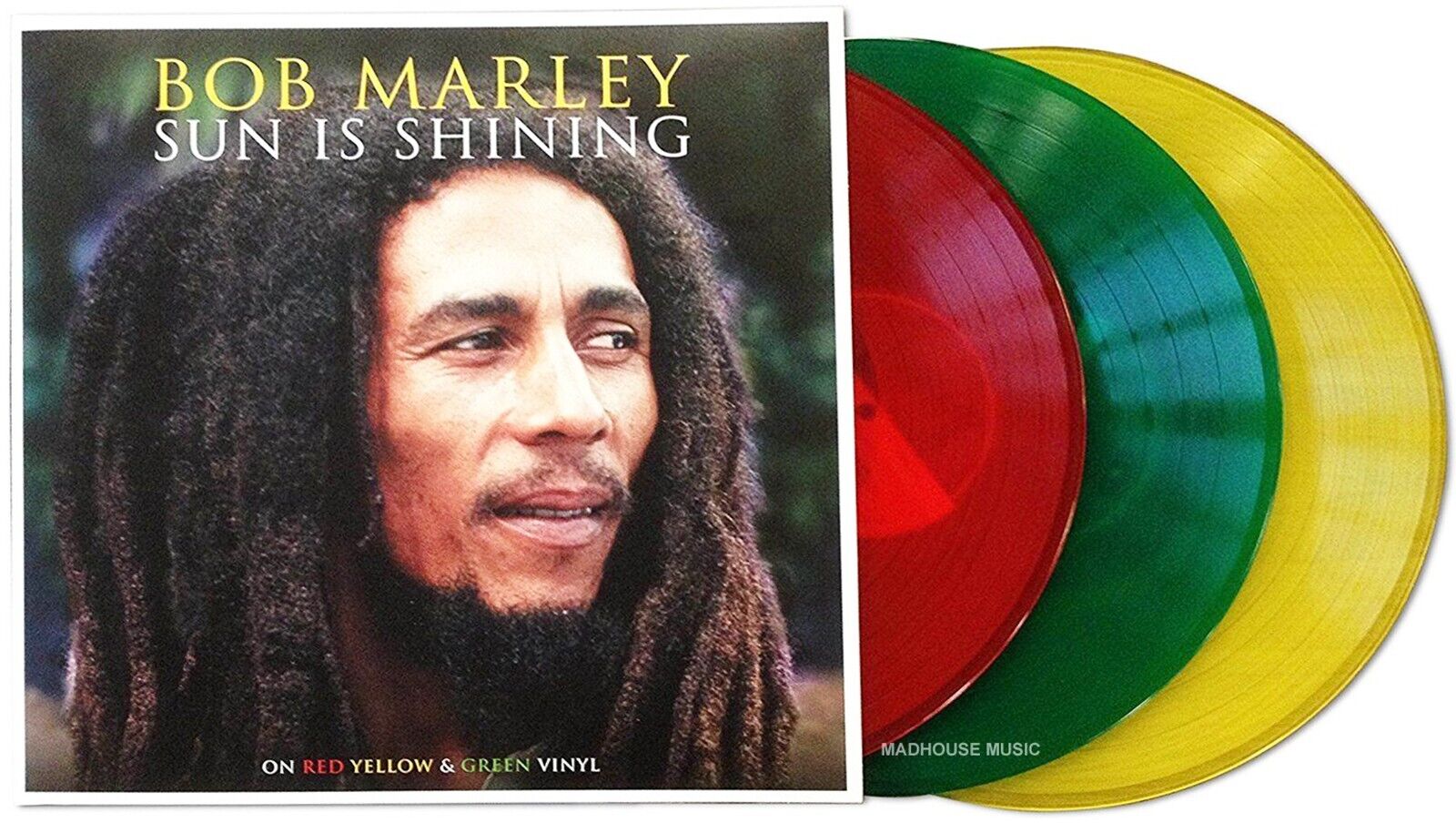 BOB MARLEY LP x 3 Sun Is Shining RED YELLOW & GREEN VINYL Limited Edn. SEALED