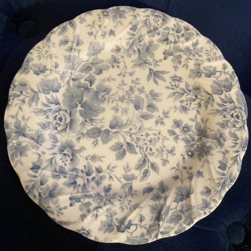 Nikko Tee Rosen Salatteller 7 3/4" blau Blumen Swirl Blossom Time Chintz EUC - Bild 1 von 10